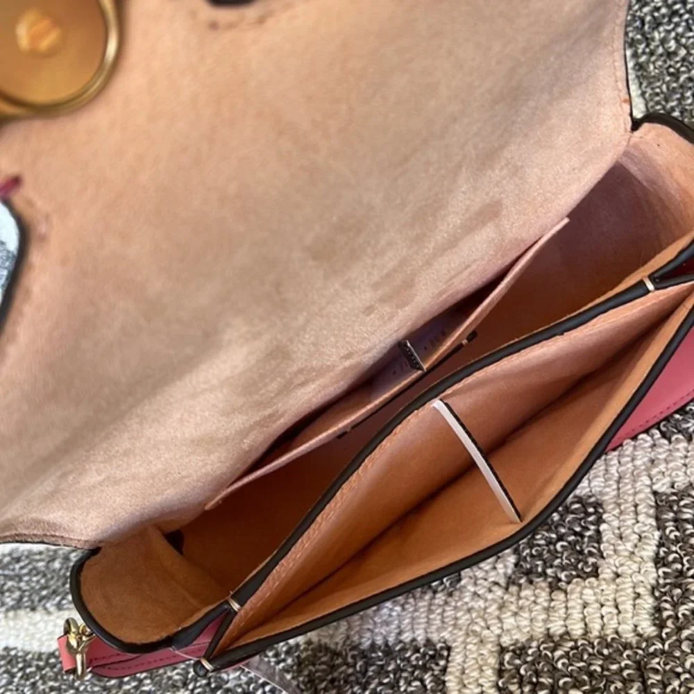 Coach Georgie Saddle Bag In Colorblock - Picture 16 of 16